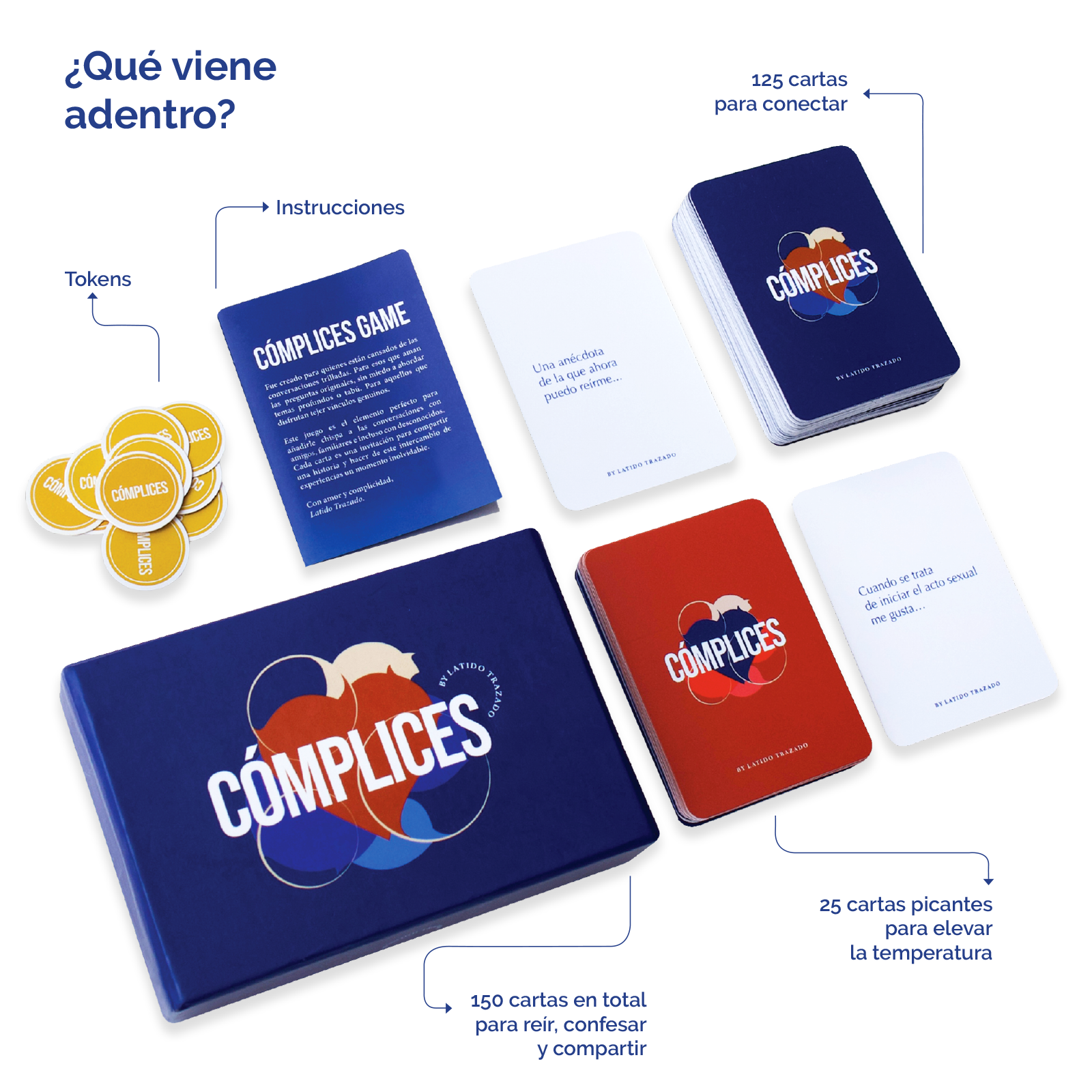 Cómplices juego para adultos y jóvenes, con modo picante para jugar entre amigos con confianza