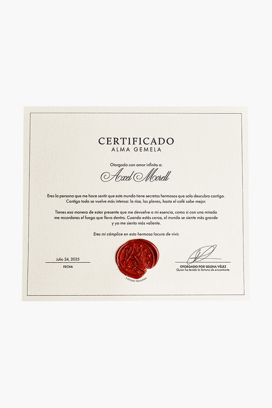 Certificado de amor (personalizado)