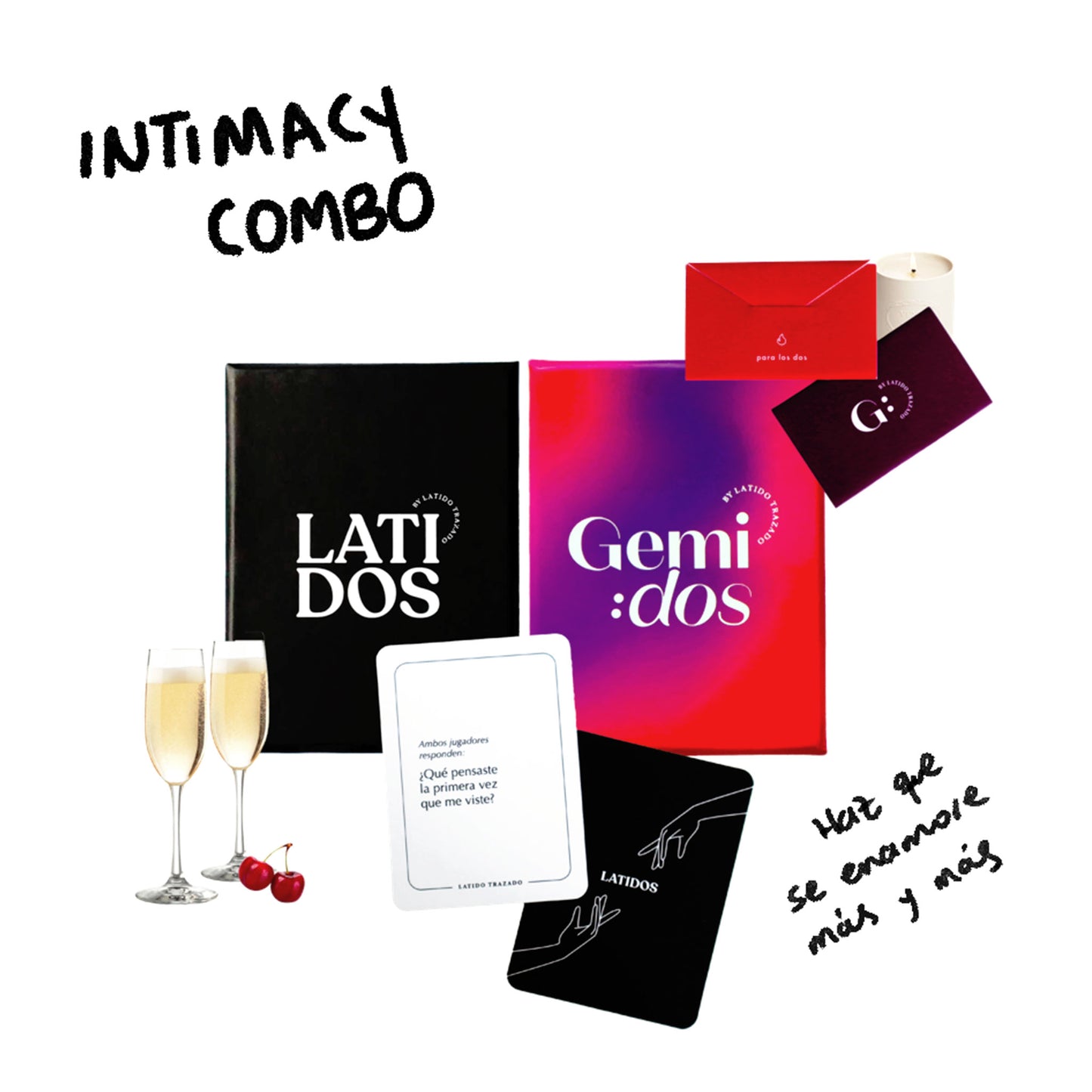Pack Latidos y Gemidos, con preguntas profundas y retos eróticos para una experiencia inolvidable en pareja.