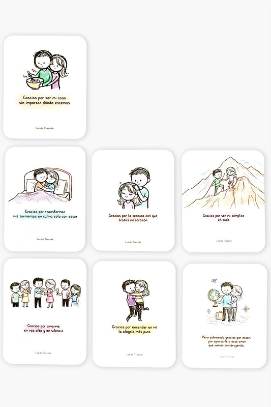 Set 7 Tarjetas de Amor