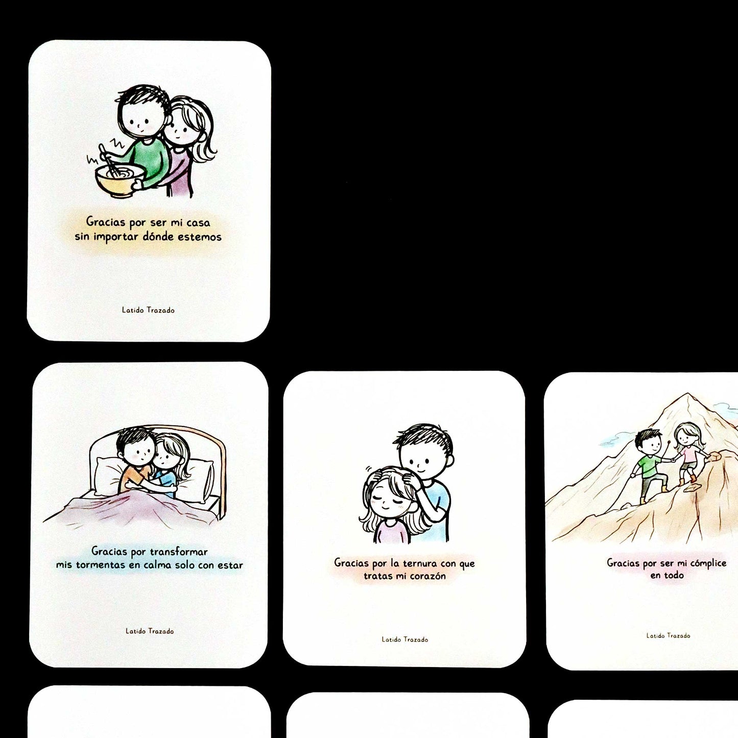 Set 7 Tarjetas de Amor